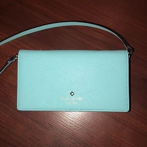 FIRM $ Kate Spade Lt Blue IPhone 5/5s/6/6s wallet
